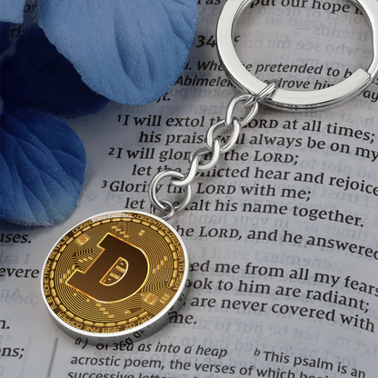 Dogecoin (DOGE) Keychain Crypto Coin | Dogecoin Coin | Gold Dogecoin Keyring, Doge Lover, Crypto Gift For Boyfriend, Crypto Lover Gift #0921