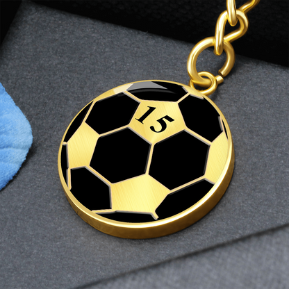 Soccer Keychain With Number, Soccer Lover Gift, Soccer Gift For Girls, For Boy,Personalized Soccer Keychain,Unique Soccer Gift For Boyfriend