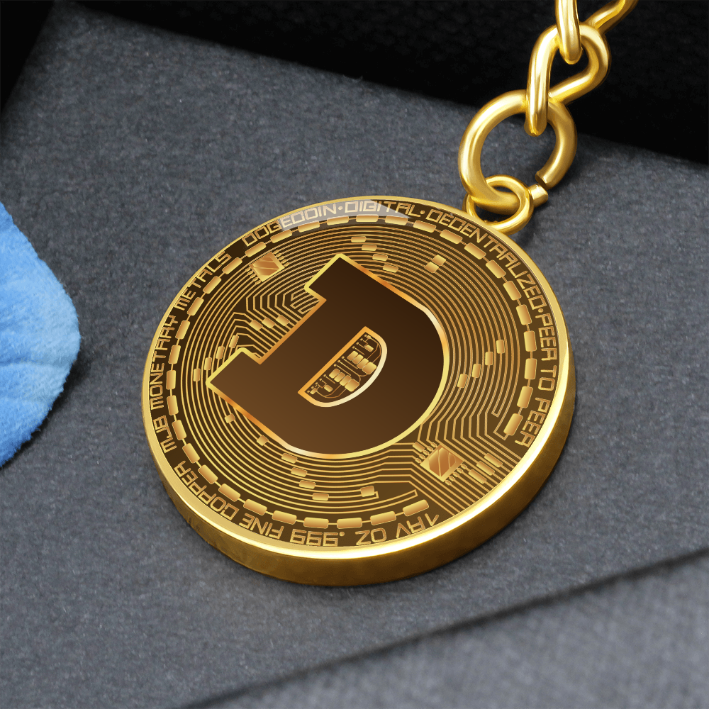 Dogecoin (DOGE) Keychain Crypto Coin | Dogecoin Coin | Gold Dogecoin Keyring, Doge Lover, Crypto Gift For Boyfriend, Crypto Lover Gift #0921