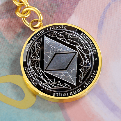 Ethereum (ETH) Keychain Crypto Coin | Ethereum Coin | Silver Ethereum Keyring, Ethereum Lover, Crypto Gift For Boyfriend, Crypto Lover #0922