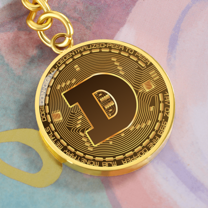 Dogecoin (DOGE) Keychain Crypto Coin | Dogecoin Coin | Gold Dogecoin Keyring, Doge Lover, Crypto Gift For Boyfriend, Crypto Lover Gift #0921