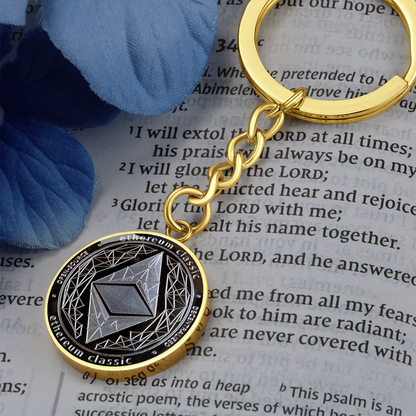 Ethereum (ETH) Keychain Crypto Coin | Ethereum Coin | Silver Ethereum Keyring, Ethereum Lover, Crypto Gift For Boyfriend, Crypto Lover #0922