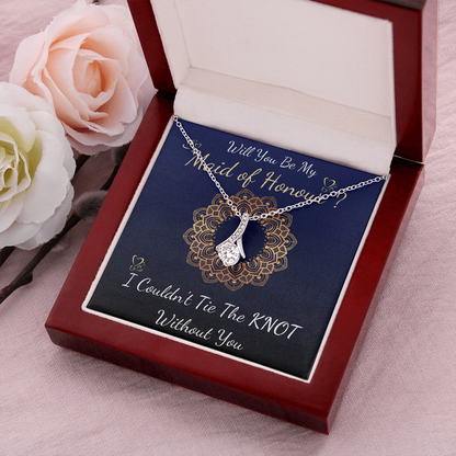 To My Maid Of Honour Gift Necklace, Maid Of Honour Proposal, Will You Be My Maid Of Honour, To My Maid Of Honor Thank You Gift from bride