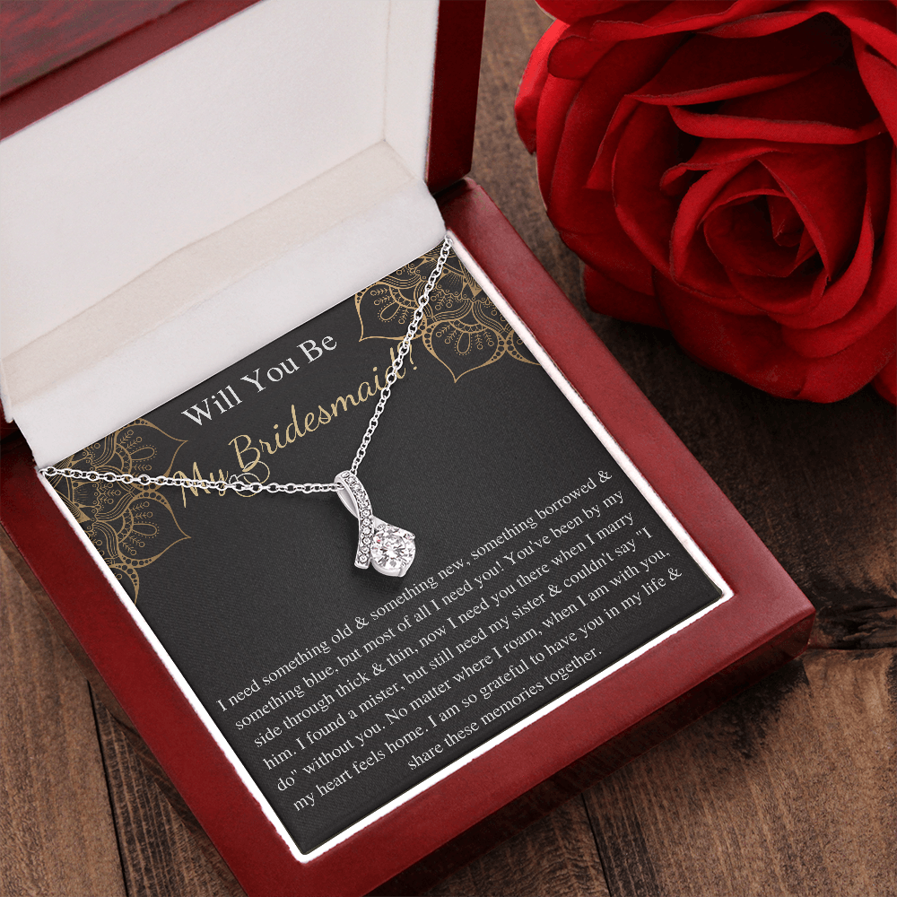 Gift for Bridesmaid Proposal Necklace | Will You Be My Bridesmaid | Personalized Bridesmaid Gift | Bridesmaid Necklace | Gift for her