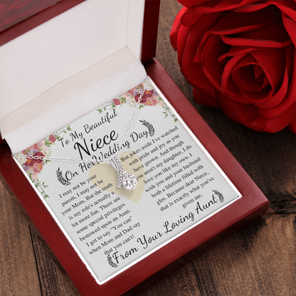 Niece Wedding Day Gift, To Bride From Aunt Necklace, Aunt To Bride Gift, Bride Jewelry Gift From Aunt, gift for her , keepsake gift
