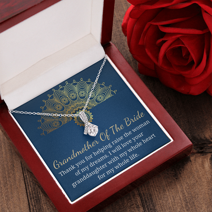 Grandmother of the Bride Gift from groom Wedding Gift for Grandma of the Bride Grandmother Wedding Gift, keepsake gift for Grannys necklace