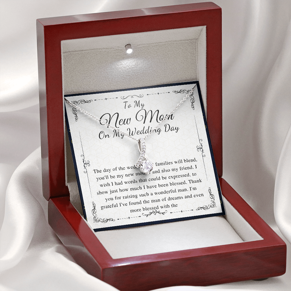 Sentimental Mother In Law Wedding Gift From Bride, Mother of the Groom Necklace, Future Mother in Law Wedding Gift,Gift For New Mom Necklace