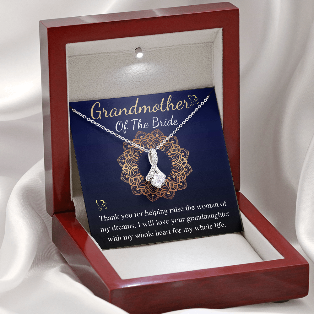 Grandmother of The Bride Gift, Neckalce for Grandma of The Bride, Wedding Gift, from groom to grandmother of the bride personalized gift