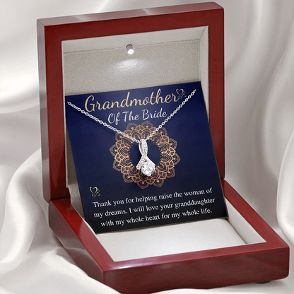 Grandmother of The Bride Gift, Neckalce for Grandma of The Bride, Wedding Gift, from groom to grandmother of the bride personalized gift