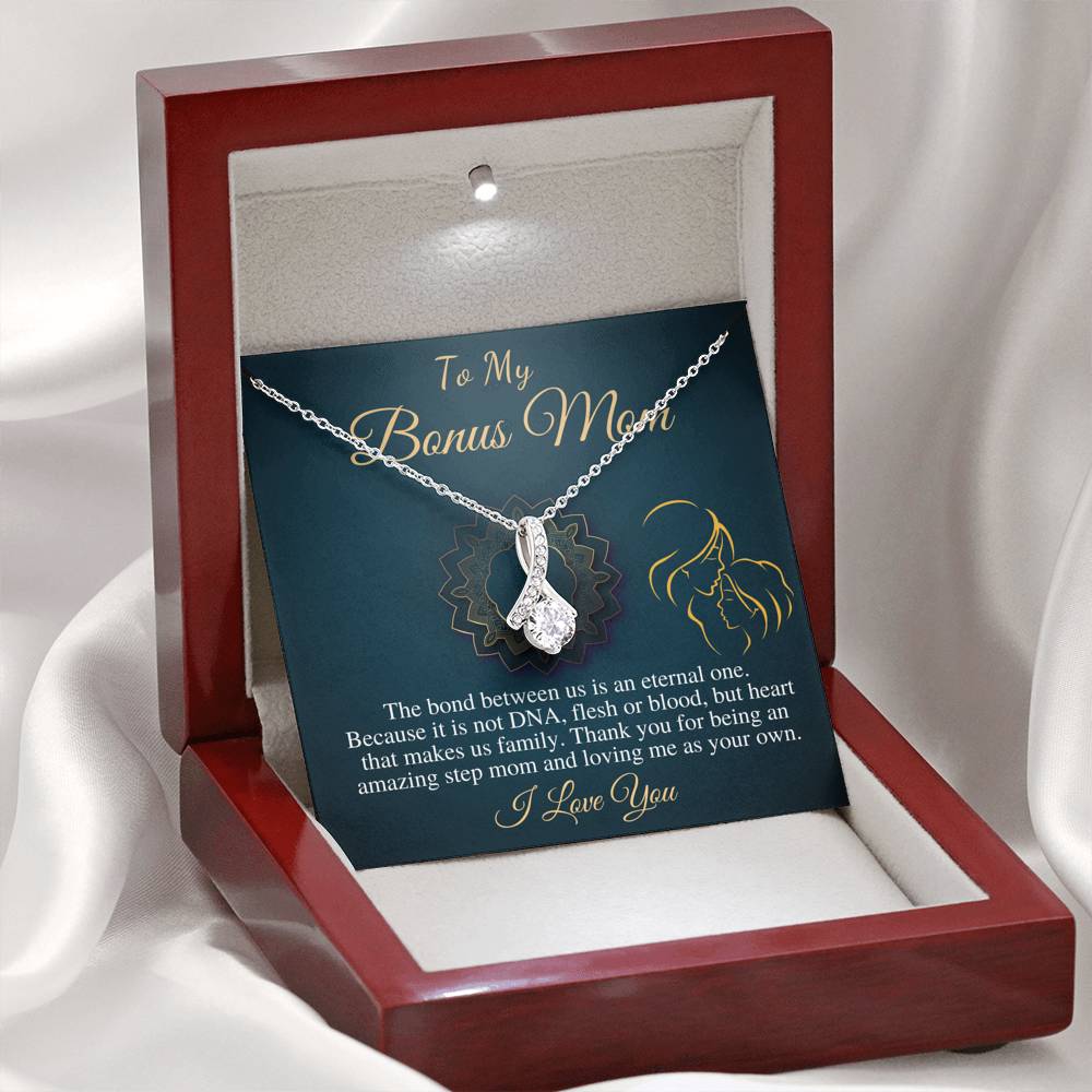 Bonus Mom Gift Bonus Mom Necklace Unbiological Mom Gift Unbiological Mom Neclace Card Mother's Day Gift for Stepmom, Christmas Gift #0472