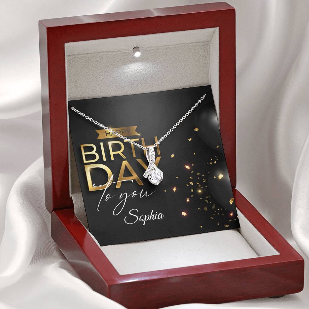 Birthday Gift Necklace: Happy Birthday, Birthday Gift, Gift for Her, Best Friend Gift, Sister Birthday, BFF Birthday, Alluring Beauty #0639