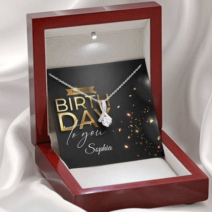 Birthday Gift Necklace: Happy Birthday, Birthday Gift, Gift for Her, Best Friend Gift, Sister Birthday, BFF Birthday, Alluring Beauty #0639