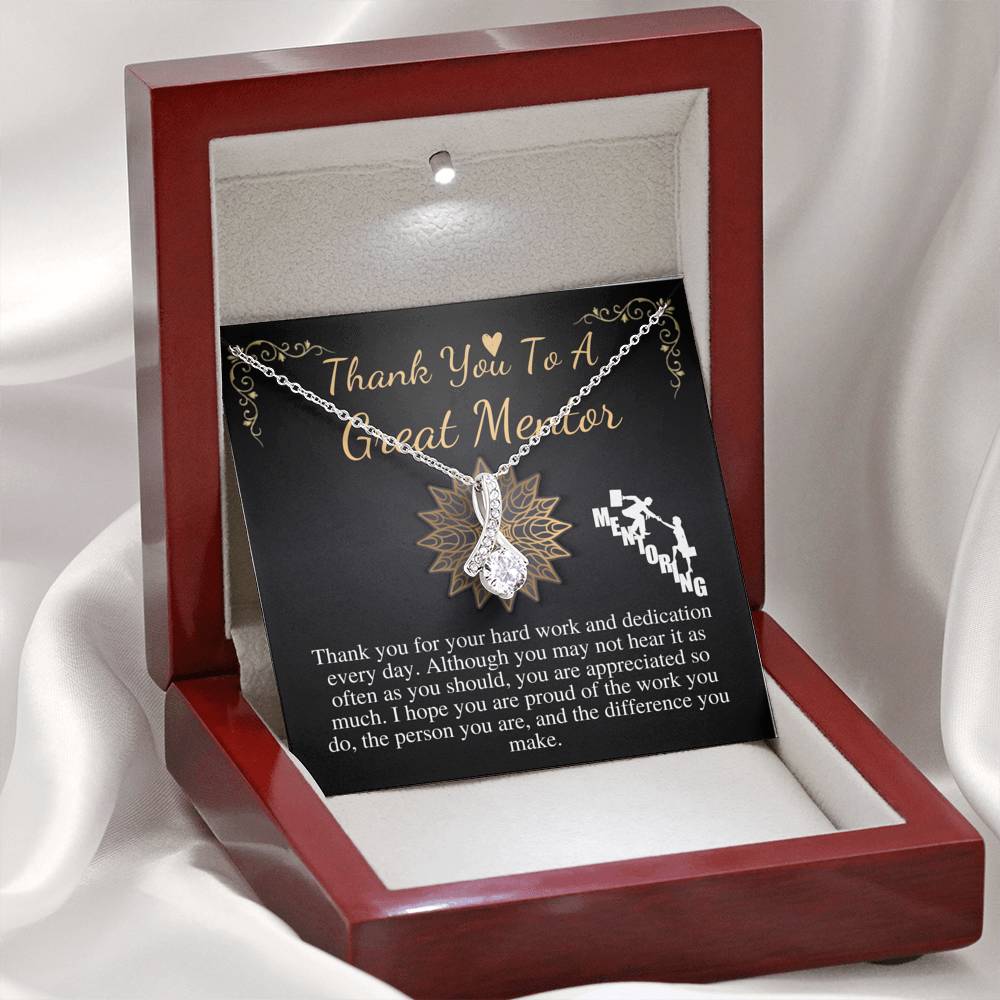 Mentor Gift | Gift for Mentor Necklace | Thank You To Mentor Appreciation Gift | Mentor Birthday Gift, Teacher, Mentor Christmas Gift #0696