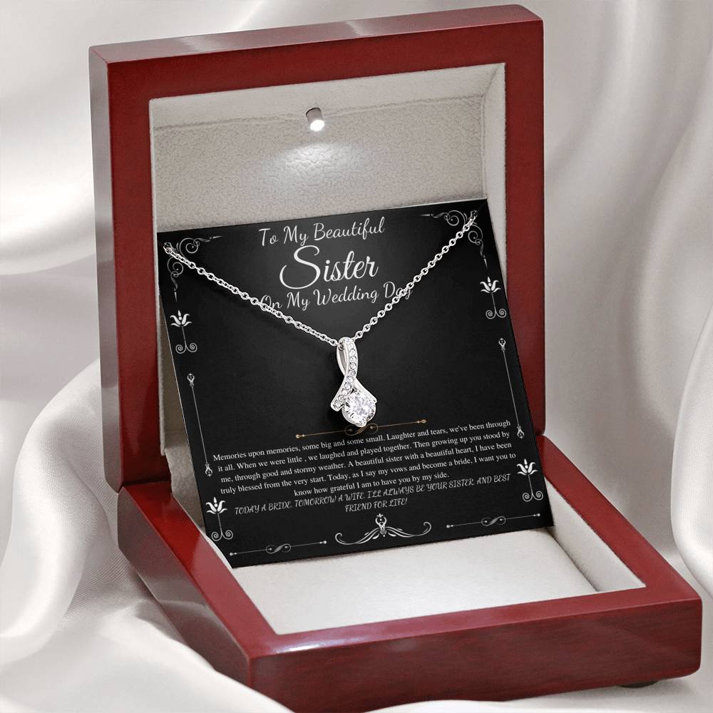 To My Sister on My Wedding Day, Thank You Letter To My Sister, Sister Of The Bride Gift, Sister to Sister Gift, Alluring beauty #0252