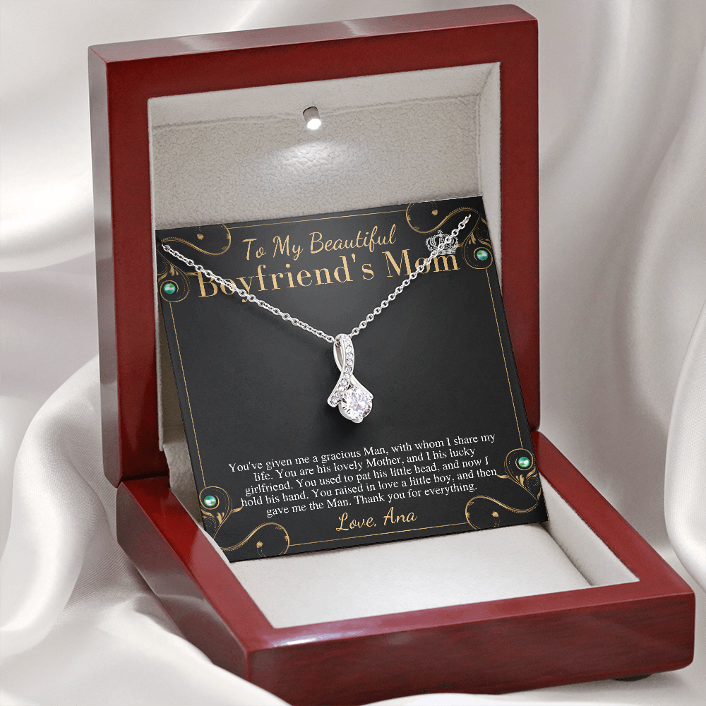 Boyfriends Mom Necklace, Gift for Boyfriend Mother, Birthday Gift, Boyfriend's Mom Christmas Gift,Mothers Day Gift,Valentines Day Gift #1020 Ana