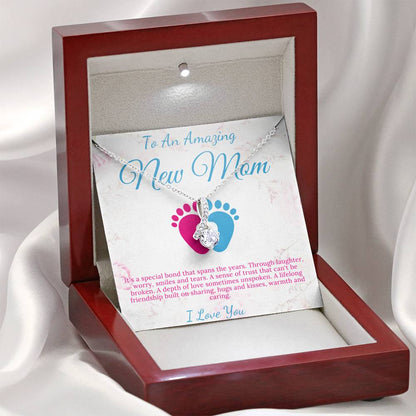 New Mom, First Time Mom Gift, New Mom Gift Jewelry, Gift for New Mom Necklace, New Mommy Gift For Baby Shower, Love Knot #0202