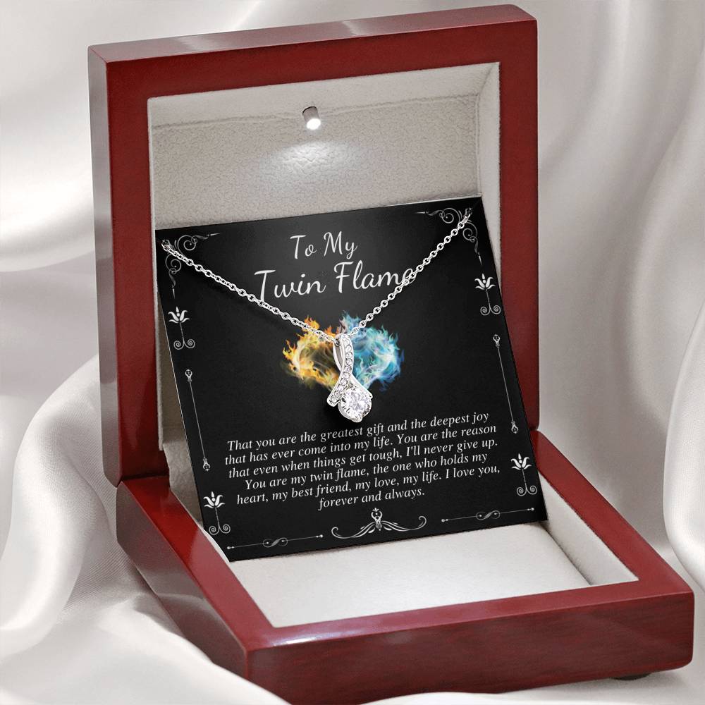 Twin Flame Necklace Gift, Necklace Gift to Girlfriend, Soulmate Gift, Girlfriend Twin Flame Jewelry, best Friend Gift, Wife Necklace #0614
