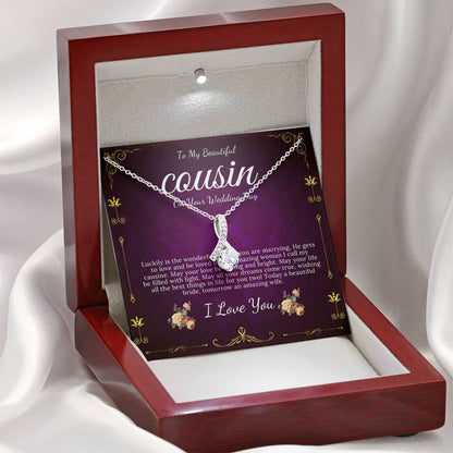 Alluring Beauty,Gift For Cousin Wedding Day Bride Gift From Cousin Necklace Bride necklace Gift For Cousin Wedding Gift For My Cousin #0105