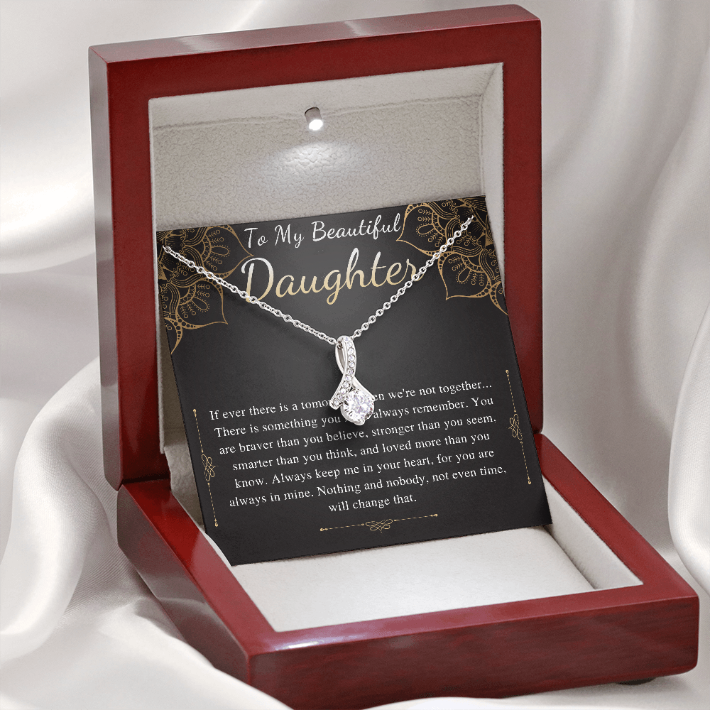 Gift For Daughter From Mom, Valentines Day Gift for Daughter Father Necklace, Daughter Gift From Dad, To My Daughter, Daughters Birthday,