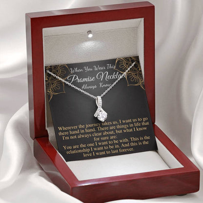 Promise Necklace for Girlfriend from Boyfriend, Anniversary Gift, Gift for Girlfriend, Girlfriend Birthday Gift , Girlfriend Christmas #0603