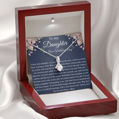 Daughter wedding gift necklace from dad, to my daughter on her wedding day, if I could give you one thing in life, bride gift from father