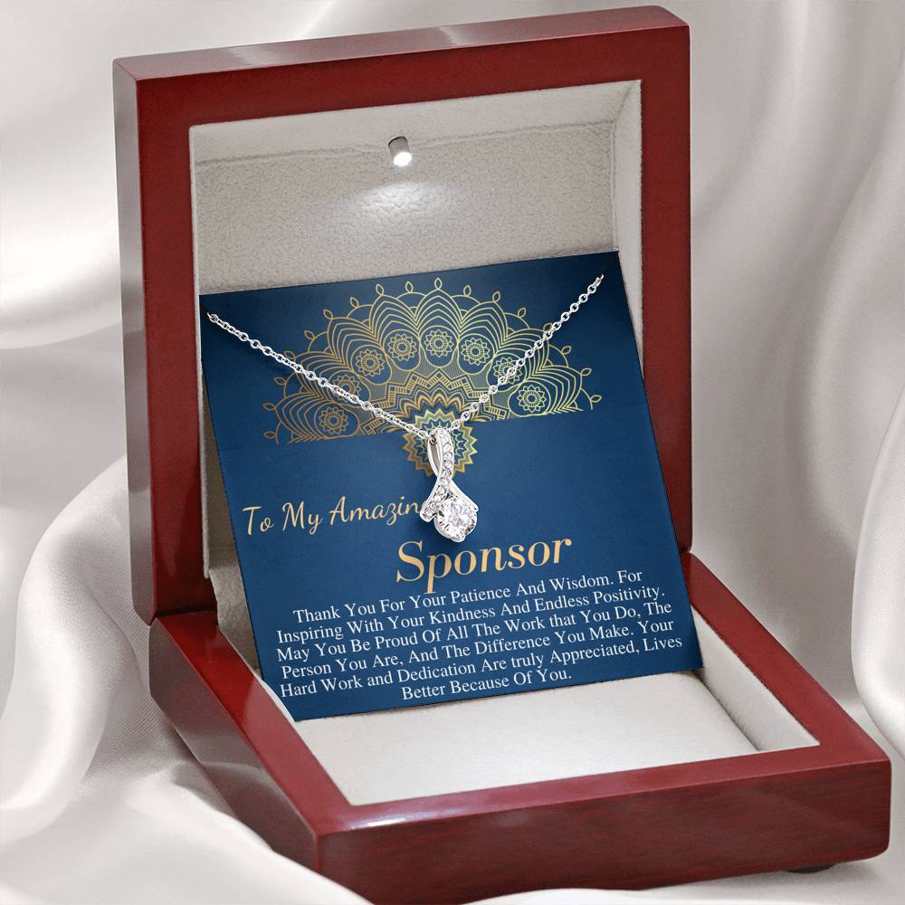 Sponsor Gift For Sponsor Thank You Gift, Confirmation Sponsor Gift for Women, aa Sponsor Gift, Wedding Sponsor Necklace Personalized #0742
