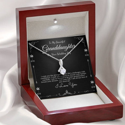 Alluring Beauty Granddaughter Wedding Day Necklace Gift From Grandma Bride Gift from Grandmother Gift For Granddaughter On Her Wedding #0070