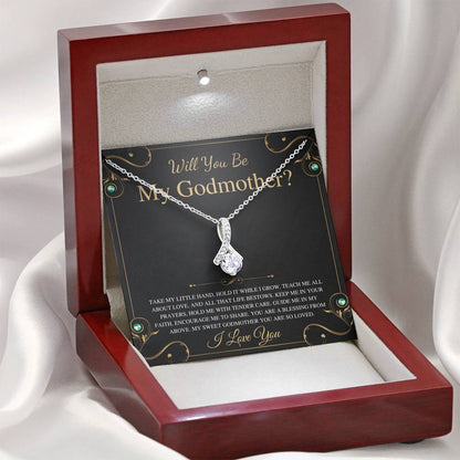 Will You Be My Godmother Gift, Godmother Proposal From Godson Child, Godmother Necklace, Fairy Godmother Gift Card,  Alluring Beauty