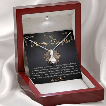 Father and Daughter Necklace, Daughter Gift, Mother's Day Gift, Jewelry for Daughter, Gift from Dad, Birthday Gift, Alluring Beauty #0498