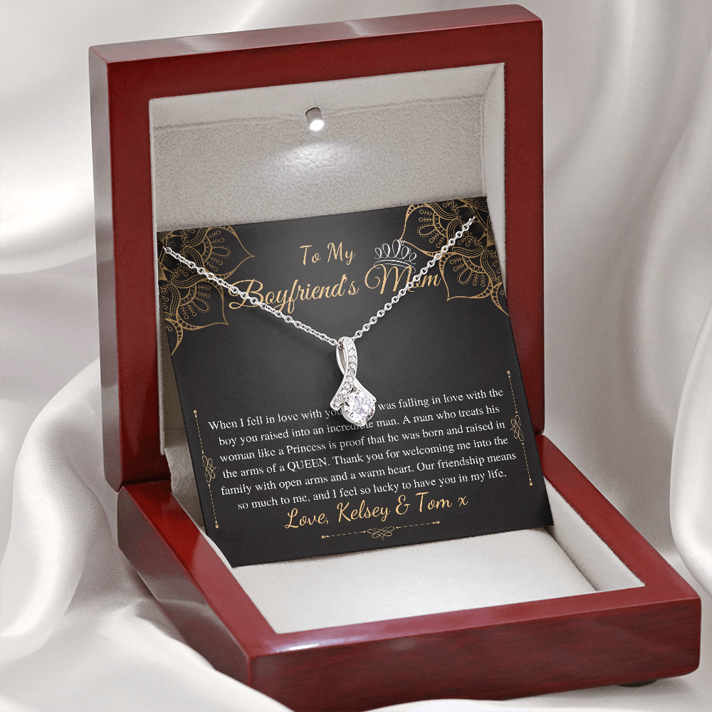 Gifts for Boyfriends Mom, Boyfriends Mom Birthday Gift, Boyfriends Mom Neckalce, Mothers Day Gift for Boyfriends Mom, Alluring Beauty #0421 Kelsey & Tom x