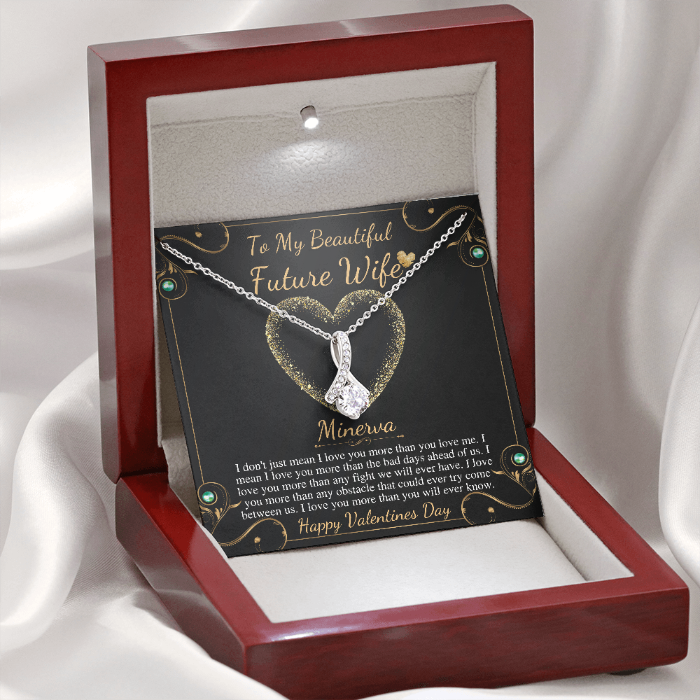 Future Wife Valentines Day Gift, To My Future Wife Necklace, Fiance Gift For Woman, Future Wife Jewelry, Engagement Gifts For Fiance, Bride Minerva