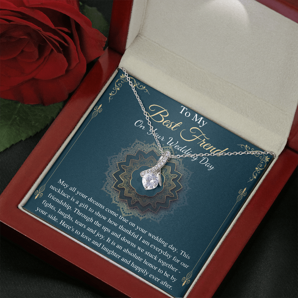 Best Friend Gift on Her Wedding Day, Best Friend Gift to Bride, Bride Gift From Maid of Honor, Best Friend to Bride Necklace Copy