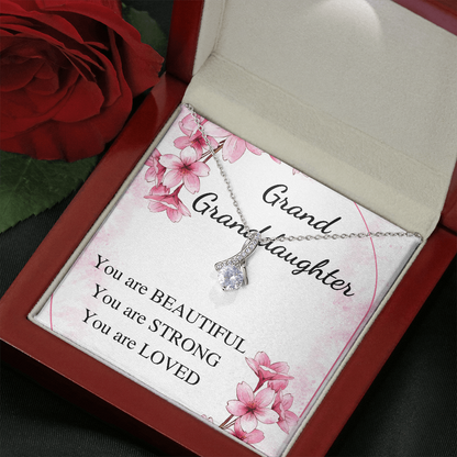 Gift for Grand Granddaughter birthday Necklace, gift from grandmother , graduation birthday gift from grandparents, gift for her
