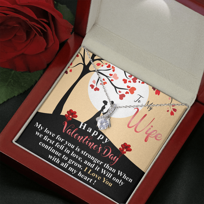 Valentine's Day Gift Necklace For Wife | Wife Gifts | Wife Necklace Gift | Happy Valentines Gift For Wife | Necklace With Message Card