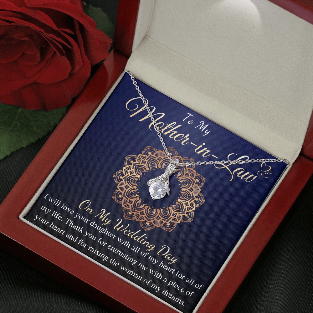 Mother of the Bride Necklace From Groom, Gift For Mother In Law From Groom, Mother-in-law Wedding Gift, Wedding Gift For Mom of the Bride