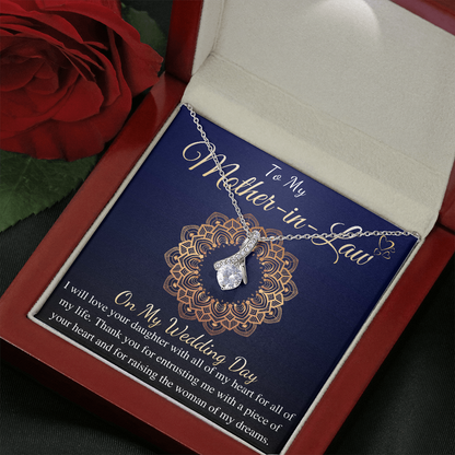 Mother of the Bride Necklace From Groom, Gift For Mother In Law From Groom, Mother-in-law Wedding Gift, Wedding Gift For Mom of the Bride