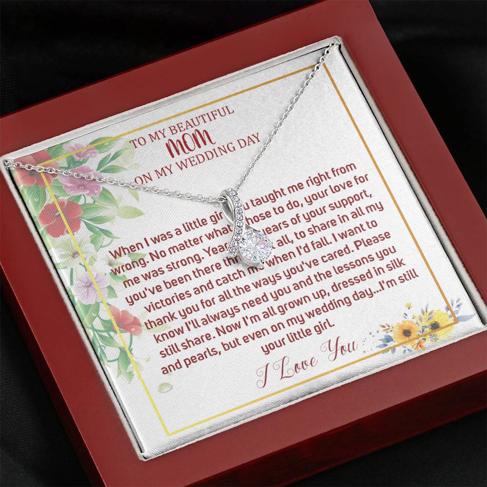 Alluring Beauty Necklace, To Mom On My Wedding Day, Mother Of The Bride Necklace From Bride, Mother Of The Bride Gift From Daughter #0027