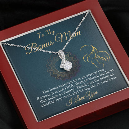 Bonus Mom Gift Bonus Mom Necklace Unbiological Mom Gift Unbiological Mom Neclace Card Mother's Day Gift for Stepmom, Christmas Gift #0472