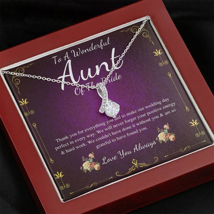 Alluring Beauty, Aunt Of The Bride Necklace Gift, Wedding Gift From Bride And Groom, Bridal Party Thank You Gift, Aunt Wedding Gift #0158