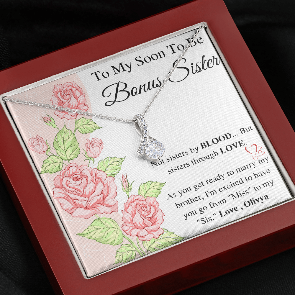 Bonus Sister Gift, Sister in Law Gift, Sister of The Groom, Wedding, Thank You, Bridesmaid, Bridal Shower, StepSister Gift, Birthday Gift