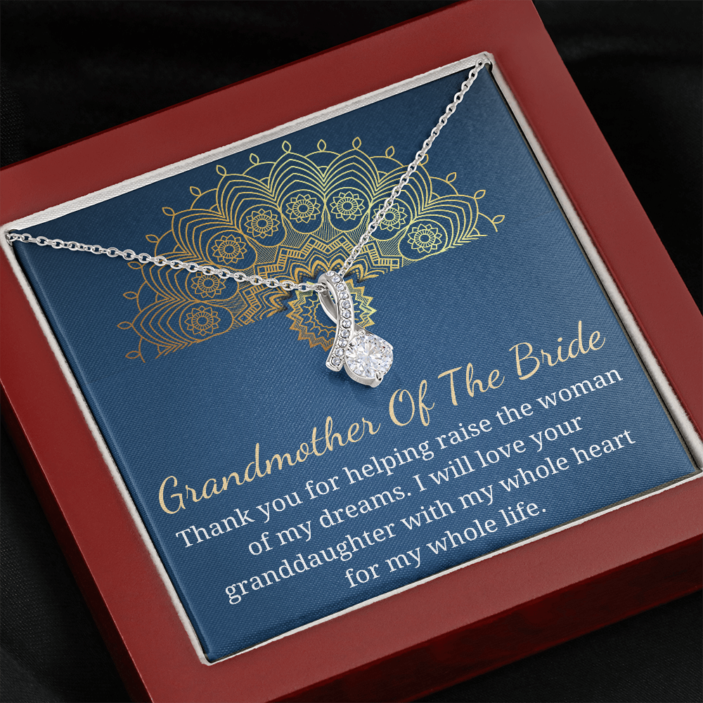 Grandmother of the Bride Gift from groom Wedding Gift for Grandma of the Bride Grandmother Wedding Gift, keepsake gift for Grannys necklace