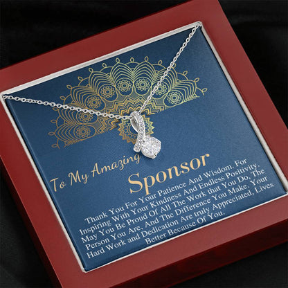 Sponsor Gift For Sponsor Thank You Gift, Confirmation Sponsor Gift for Women, aa Sponsor Gift, Wedding Sponsor Necklace Personalized #0742