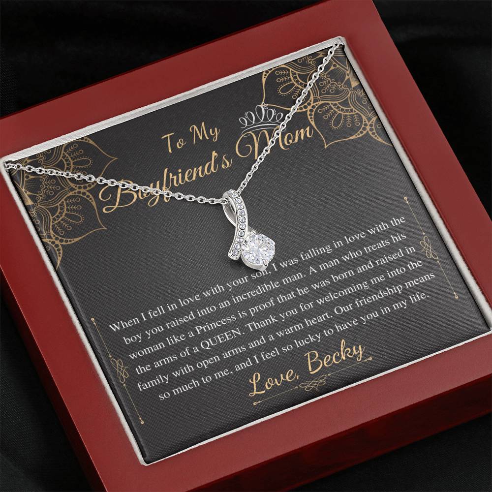 Gifts for Boyfriends Mom, Boyfriends Mom Birthday Gift, Boyfriends Mom Neckalce, Mothers Day Gift for Boyfriends Mom, Alluring Beauty #0421 becky