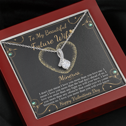 Future Wife Valentines Day Gift, To My Future Wife Necklace, Fiance Gift For Woman, Future Wife Jewelry, Engagement Gifts For Fiance, Bride Minerva