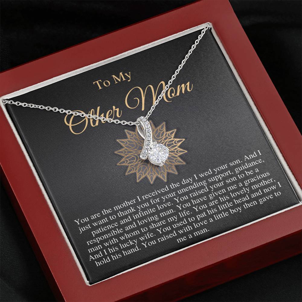 Step Mom Necklace Gift - Bonus Mom Gift, Second Mother Gift, Thoughtful Gift for Step Mom, Mother in Law Birthday, Alluring Beauty #0504