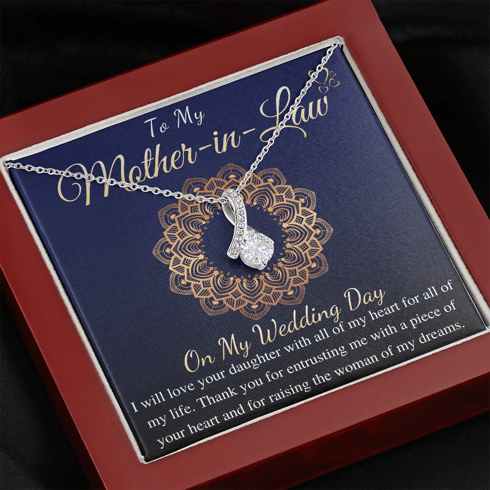 Mother of the Bride Necklace From Groom, Gift For Mother In Law From Groom, Mother-in-law Wedding Gift, Wedding Gift For Mom of the Bride