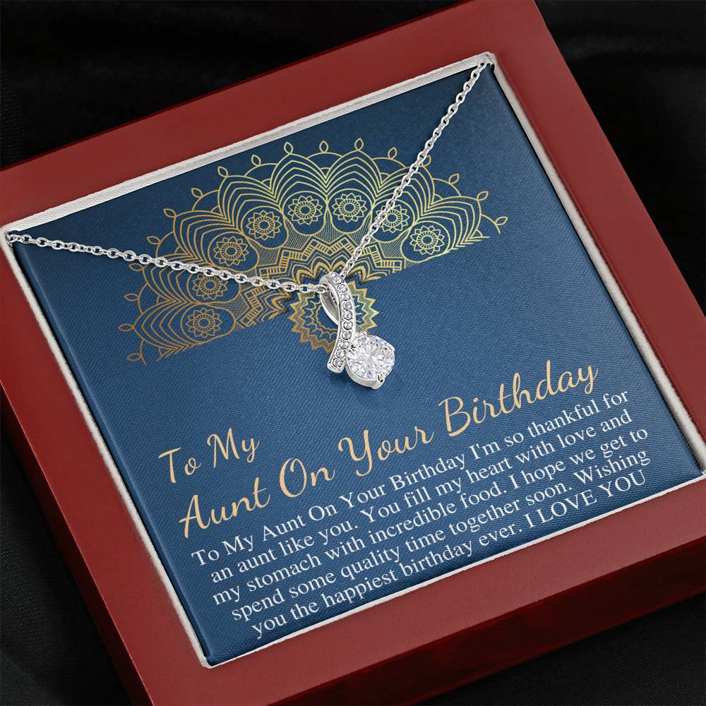Aunt Birthday Gift, Aunt Birthday Necklace, Aunt Necklace or Bracelet, Happy Birthday Aunt, Message Card Quote, Birthday Jewelry Gift #0711