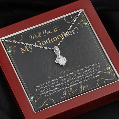 Will You Be My Godmother Gift, Godmother Proposal From Godson Child, Godmother Necklace, Fairy Godmother Gift Card,  Alluring Beauty