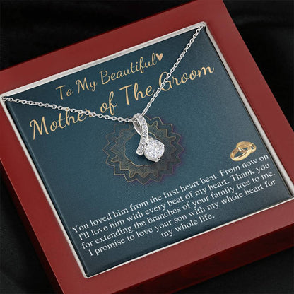 Mother of Groom gift from Bride,Thank you for raising the man of my dreams, Mother in Law necklace gift, Poem card, Alluring Beauty #0133