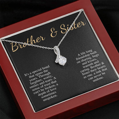 Brother And Sister Necklace, Birthday Gift For Sister, Gift From Brother,Brother And Sister Gift,Sister Christmas Gift Alluring Beauty #0538
